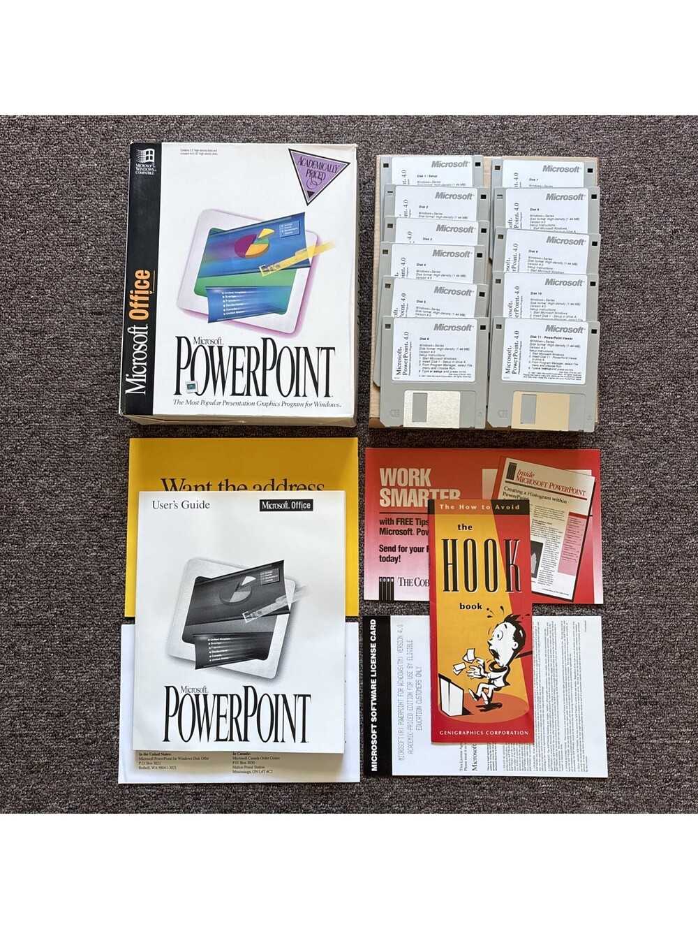 Microsoft PowerPoint 4.0 For Windows 95 Floppy Disk 3.5" Vintage Software PC